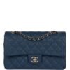 76C7F85C-6B1E-7B9B-1BF2-60D312AD275C.jpg Medium Classic Double Flap Bag Blue Caviar Light Gold Hardware