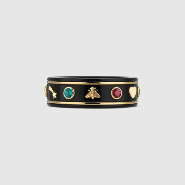 Icon ring with gemstones
