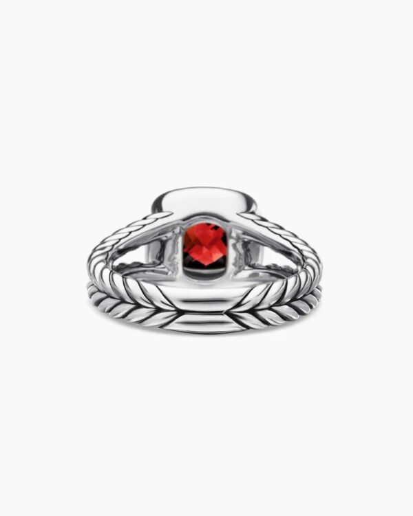 7A85608D-BCA9-5EAC-3A14-C681250F79B9.jpg Petite Albion® Ring Sterling Silver with Garnet and Diamonds - 6