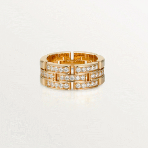 819F67BB-6012-8443-66B2-16B7C5F761BD-1.png MAILLON PANTHÈRE RING, 3 HALF DIAMOND-PAVED ROWS