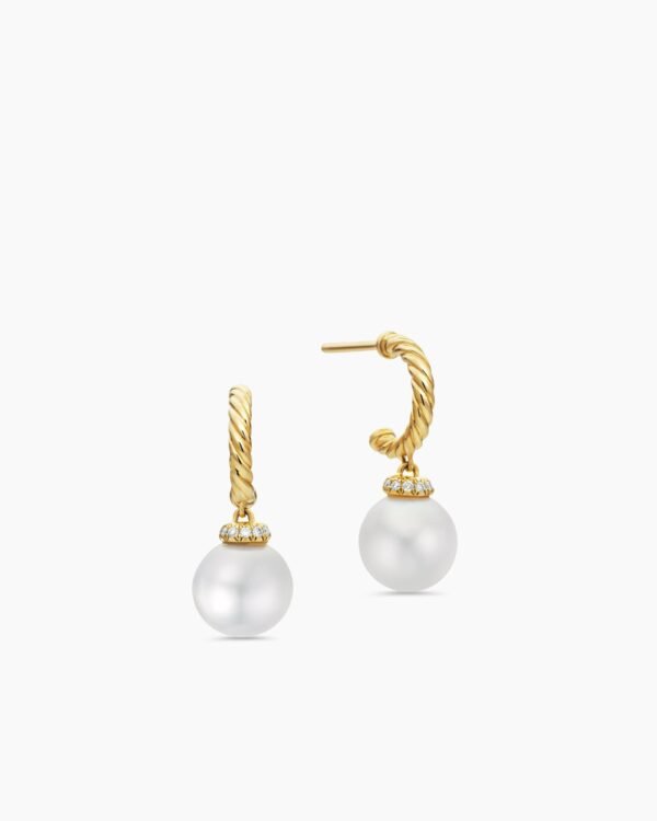 837321DA-091F-1BD3-0963-C9ACF0D172EA.jpg Solari Drop Earrings 18K Yellow Gold with Pearls and Diamonds, 22mm