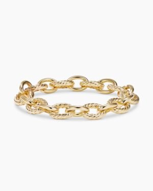 83E76DA3-0396-9610-91FE-ADEF42D6546F.jpg Oval Link Chain Bracelet 18K Yellow Gold, 12mm - 19cm