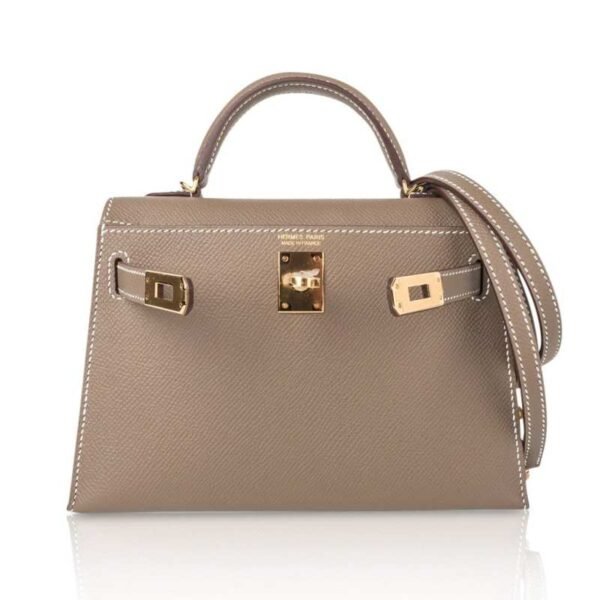 8456DED5-2329-F1C9-65FD-654B4417A305.jpg Kelly 20 Mini Sellier Bag Etoupe Limited Edition Epsom Gold Hardware