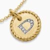 874E40FF-123D-0069-0F15-90CE8F1EE8B1.jpg Initial Charm Necklace 18K Yellow Gold with Diamond D