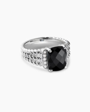 888FF638-A18D-8638-0055-07B365D24430.jpg Petite Wheaton® Sterling Silver with Black Onyx and Diamonds, 10mm