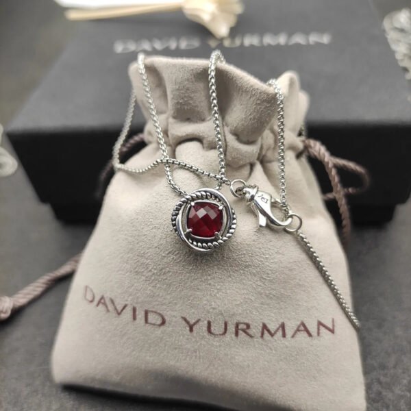 8B081270-5593-C0E6-9A02-6678FD5F09CE.jpg Petite Chatelaine® Necklace Sterling Silver with Rhodolite, 10mm