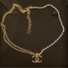 Vintage Crystal Chain Necklace Gold Plated