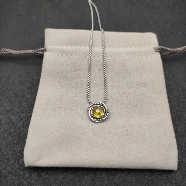 Petite Chatelaine&reg; Necklace Sterling Silver with Citrine, 10mm