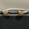 8D0B3159-95F8-8A3B-CA59-BA1FB5A6EC56.jpg 7mm Cable Bracelet with Brown & Diamond Accents ??Gold Cap