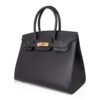 Birkin Sellier Limited Edition 30 Bag Black Veau Graine Monsieur Laiton