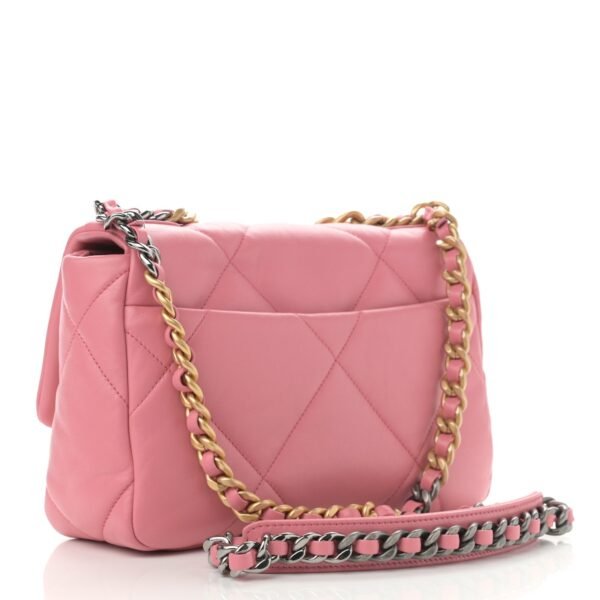 Lambskin Quilted Medium Chanel 19 Flap Light Pink
