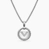 8E6ED649-D154-78C5-D6CF-4EEF99D4FDFD.jpg Initial Charm Necklace Sterling Silver with Diamond V