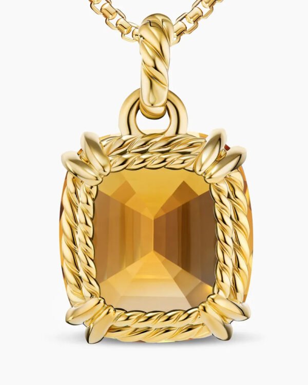 Marbella Pendant 18K Yellow Gold with Citrine, 22mm