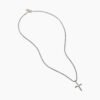 8FA76BBC-9ECC-2B33-3FB8-4E4015BD5F53.jpg Petite X Cross Necklace Sterling Silver with 14K Yellow Gold, 24mm