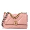 Lambskin Quilted Medium Chanel 19 Flap Light Pink
