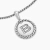 90AA76C0-D9A9-BA4A-C920-2369FE9D0B4E.jpg Initial Charm Necklace Sterling Silver with Diamond B