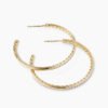 Pave Hoop Earrings 18K Yellow Gold with Diamonds, 38mm