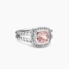 971BB546-127A-9497-B682-A830221A91C7.jpg Petite Albion® Ring Sterling Silver with Morganite and Diamonds - 6