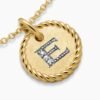 973E19B0-D411-3B5E-7E35-9B0E678CD94C.jpg Initial Charm Necklace 18K Yellow Gold with Diamond E