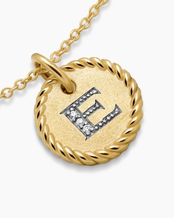 973E19B0-D411-3B5E-7E35-9B0E678CD94C.jpg Initial Charm Necklace 18K Yellow Gold with Diamond E