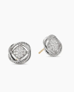 983E7731-F13F-C612-E4A1-0DCE35FE7303.jpg Infinity Stud Earrings Sterling Silver with Diamonds, 13mm
