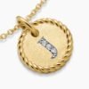 99052F1C-C068-06E3-4DDE-DF0F75363927.jpg Initial Charm Necklace 18K Yellow Gold with Diamond J