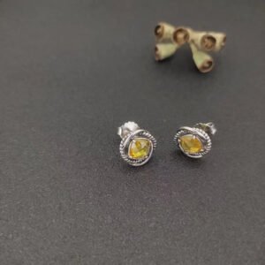 99440239-96B7-0D05-A56E-44ED2852AD41.jpg Infinity Stud Earrings Sterling Silver with Citrine, 13mm
