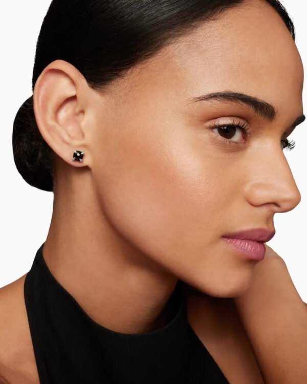 9BEE2924-1045-4BF5-7D0D-56B07AAFF8F3.jpg Petite Chatelaine® Stud Earrings Sterling Silver with Black Onyx and Diamonds