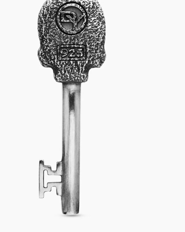 9D65515C-3F0C-9EF3-986A-390ED559F2AB.jpg Memento Mori Skull Key Amulet Sterling Silver with Black Diamonds,