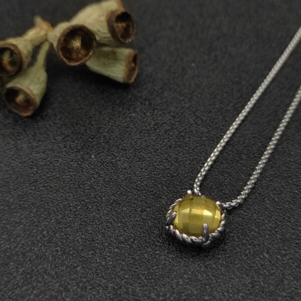 Petite Chatelaine&reg; Necklace Sterling Silver with Citrine, 10mm