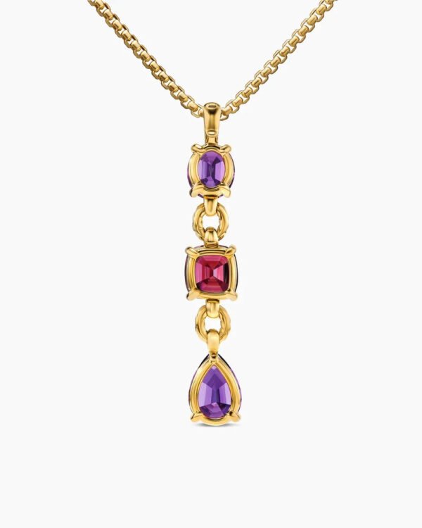 A352834D-CDB4-B9F9-3EFD-9E05A2B475EF.jpg Marbella Y Pendant 18K Yellow Gold with Amethyst and Rhodolite Garnet, 57.8mm