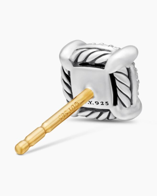 A55E2079-9340-28D9-F37A-7DC8D924B231.jpg Petite Chatelaine® Stud Earrings Sterling Silver with Pavé Diamonds, 9mm