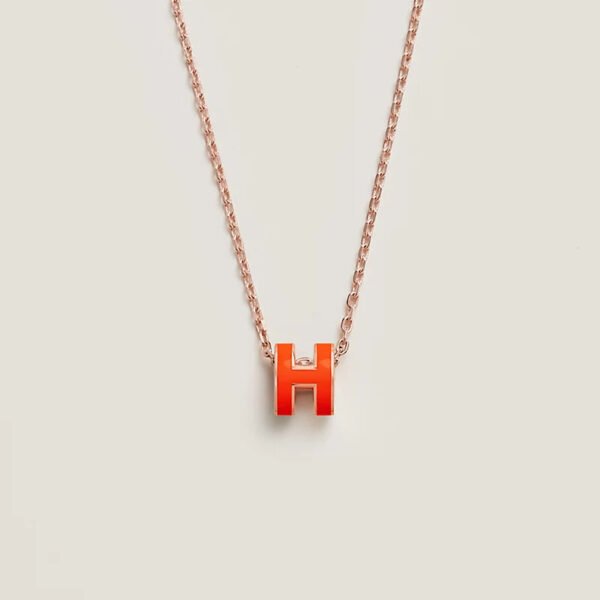 Mini Pop H pendant - Orange Soie