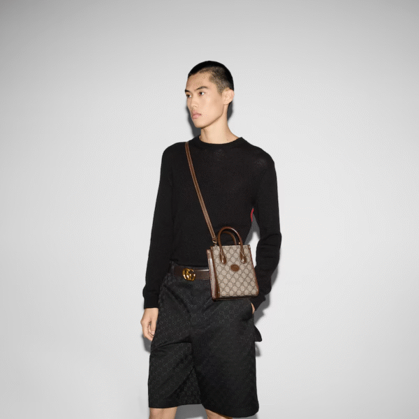 Mini tote bag with Interlocking