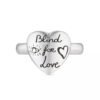 Blind For Love Heart Shape Sterling Silver Ring