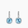 A6D70627-3B9E-18B8-7415-369F54258685.jpg Albion® Drop Earrings Sterling Silver with Blue Topaz and Diamonds