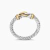Petite Buckle Ring Sterling Silver with 18K Yellow Gold, 2mm - 6