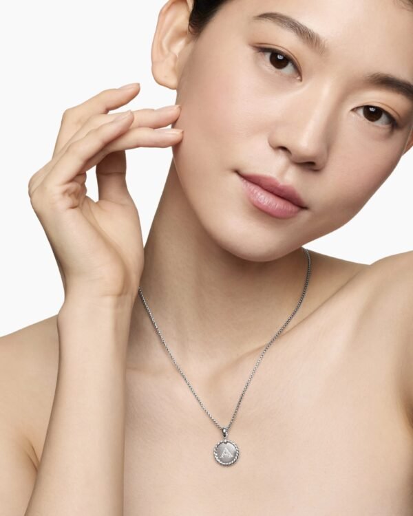 A8BDD477-3FFA-E1DE-7A66-34BE8FD0247F.jpg Initial Charm Necklace Sterling Silver with Diamond A