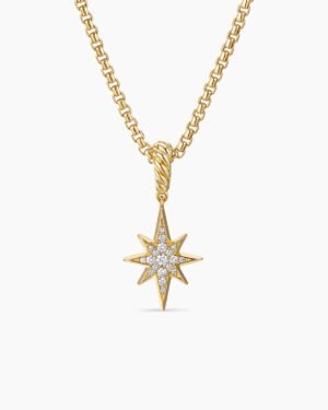 A94A4546-B046-721E-ED4C-E75DFD111CA7.jpg North Star Amulet 18K Yellow Gold with Diamonds, 15mm