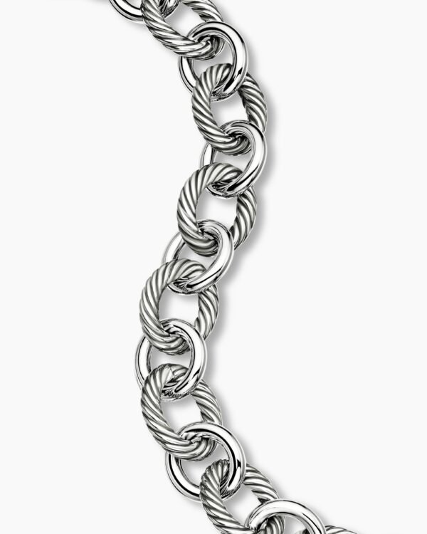 A991E8C7-ED70-A21A-2902-FEDD0BCA45F5.jpg Oval Link Chain Bracelet Sterling Silver - 19CM