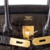 Birkin 35 Black Porosus Crocodile with Gold Hardware