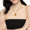 Marbella Pendant 18K Yellow Gold with Citrine, 22mm