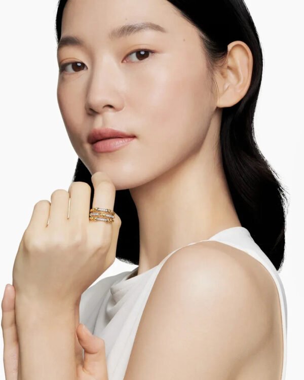 ADABC6EC-C5EB-A4C6-6333-C9336919F053.jpg Petite Helena Wrap Three Row Ring 18K Yellow Gold with Diamonds, - 6