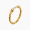 Petite Helena Wrap Band Ring 18K Yellow Gold with Diamonds - 6