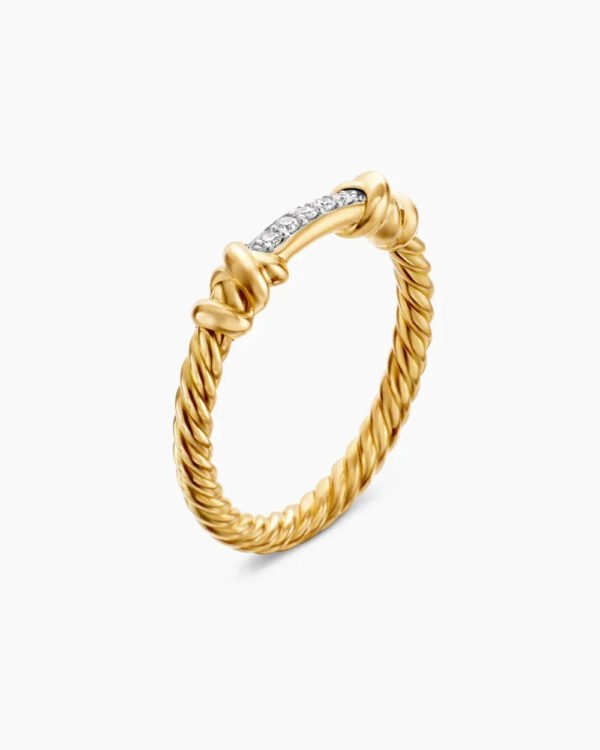 Petite Helena Wrap Band Ring 18K Yellow Gold with Diamonds - 6