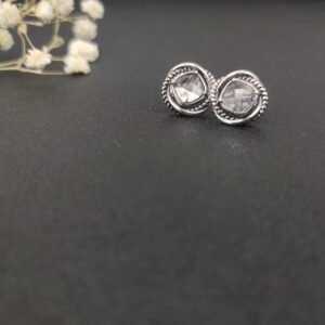 AF8A59A0-1F74-594F-88D5-4AEC2200932E.jpg Infinity Stud Earrings Sterling Silver with White Diamonds, 13mm