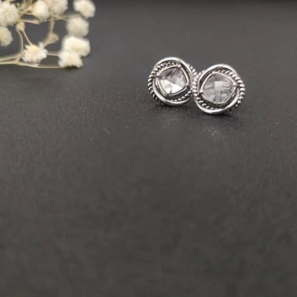 AF8A59A0-1F74-594F-88D5-4AEC2200932E.jpg Infinity Stud Earrings Sterling Silver with White Diamonds, 13mm