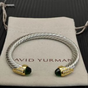AFB48BC8-DE7C-EE2A-3E5A-D3383A8C7CE0.jpg 7mm Cable Bracelet with Peridot & Diamond Accents ??Gold Cap