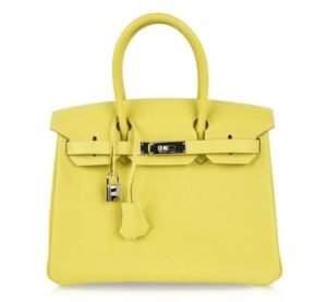 Birkin 30 Bag Rare Lime Candy Limited Edition Gris Perle Interior Palladium