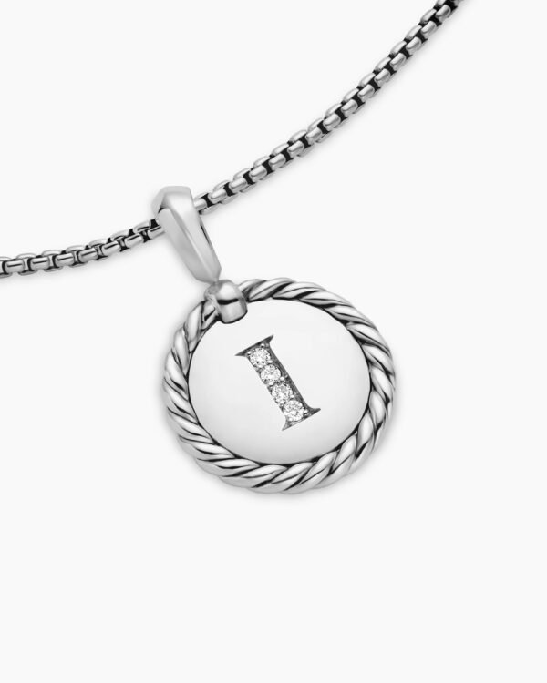 B17F801D-118E-5D56-4AEE-FC03C0B37BC9.jpg Initial Charm Necklace Sterling Silver with Diamond I
